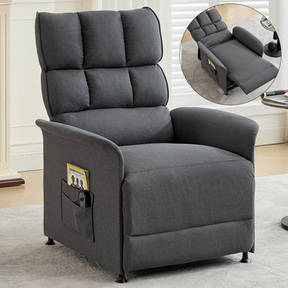 Elektrische Relaxstoel – Relaxfauteuil – Sta-op Stoel – Massagefauteuil – TV Stoel – Elektrisch Verstelbaar – Ademend Technisch Stof
