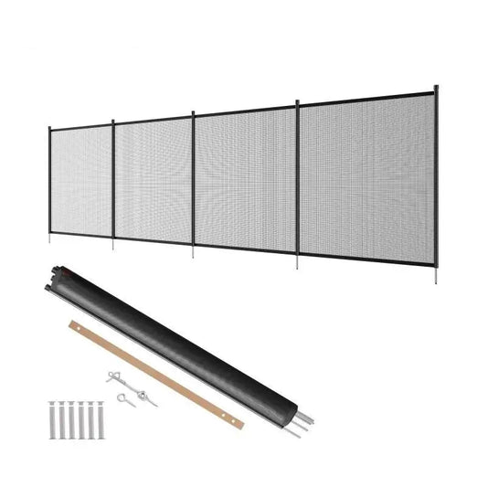 Omheining - Zwembadomheining -Omheiningsnet - voor ingegraven zwembaden - 4 x 48ft- Verwijderbaar - Teslin PVC - Beschermt kinderen en huisdieren - QUORE