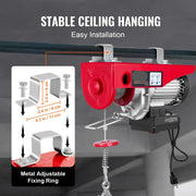 Kabeltakel - Elektrische lier - Elektrische Takel - Hijskraan - Kabeltakel Lier - voor Boot Auto Garage Lift - Draadloos 800kg - Rood
