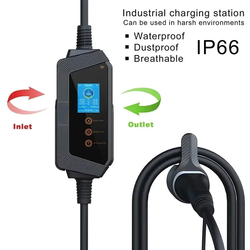 Elektrische Auto Oplaadstation – Snellader – Laadpunt – Oplaadpaal – Thuislader – 11 kW Vermogen – Geen Adaptor - IP66 Waterdicht - QUORE