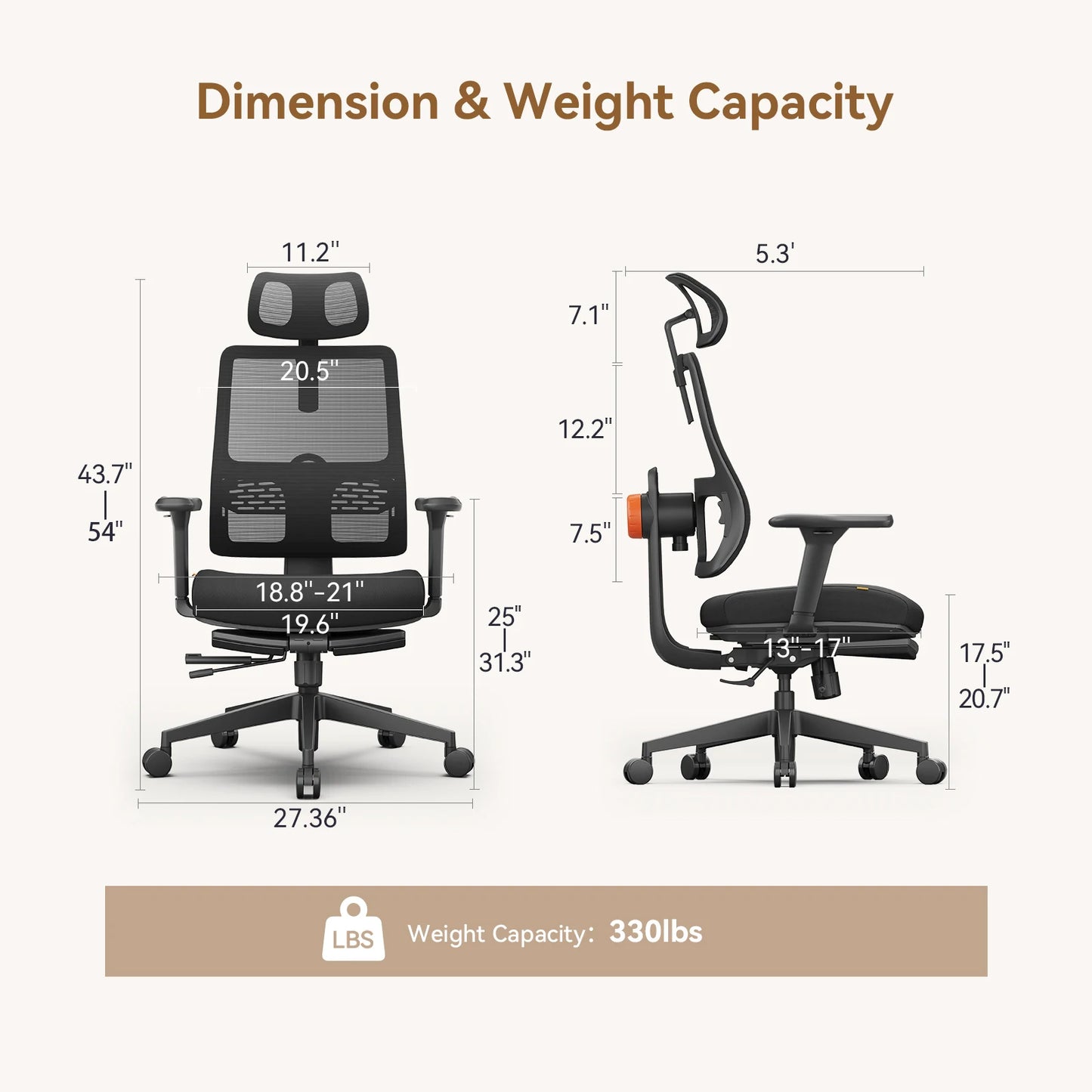NEWTRAL MagicH-BP Ergonomic Chair with Footrest Auto-Following Backrest Adaptive Lower Back Support Adjustable Armrest Headrest