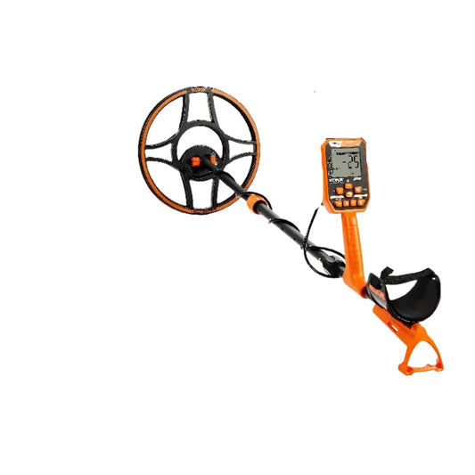 Metaaldetector - Metaalzoekapparaat voor professionals - Hoge nauwkeurigheid - Oplaadbaar - LCD-scherm - DSP-chip - 7 modi - 12 inch spoel - IP68 - Zwart en oranje