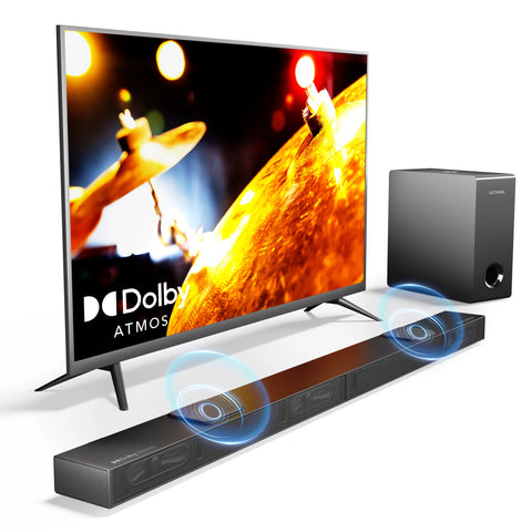 Soundbar - Soundbar for TV - Speakers - Speaker cables - Dolby AtmosSpeaker - 2 Upward-Facing Drivers - - 50Hz-20KHz - 390W - Black