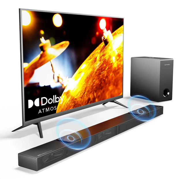 Soundbar - Soundbar for TV - Speakers - Speaker cables - Dolby AtmosSpeaker - 2 Upward-Facing Drivers - - 50Hz-20KHz - 390W - Black