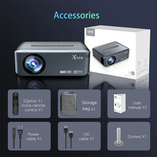 Full HD Projector – Android Projector – Beamer – Thuisbioscoop Projector – LED Projector – 1920x1080 Resolutie – 300 ANSI Lumen