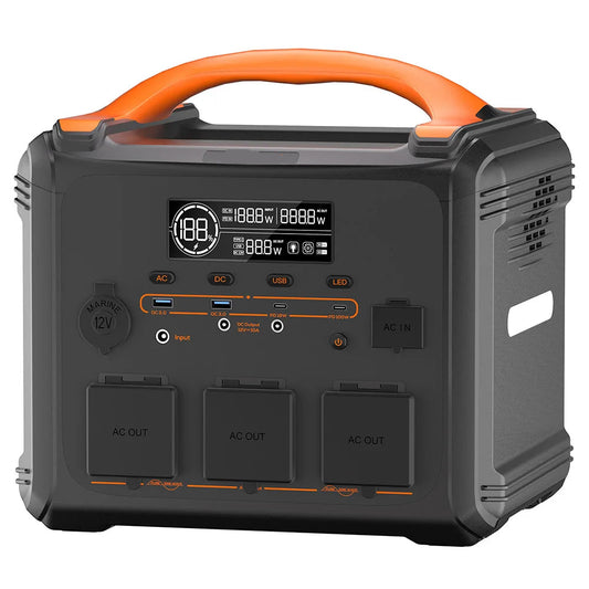 Mobiele Powerstation – Draagbare Stroombron – Mobiele Generator – Powerbank – 1200 Watt Continu Vermogen – 1102,5 Wh Batterij