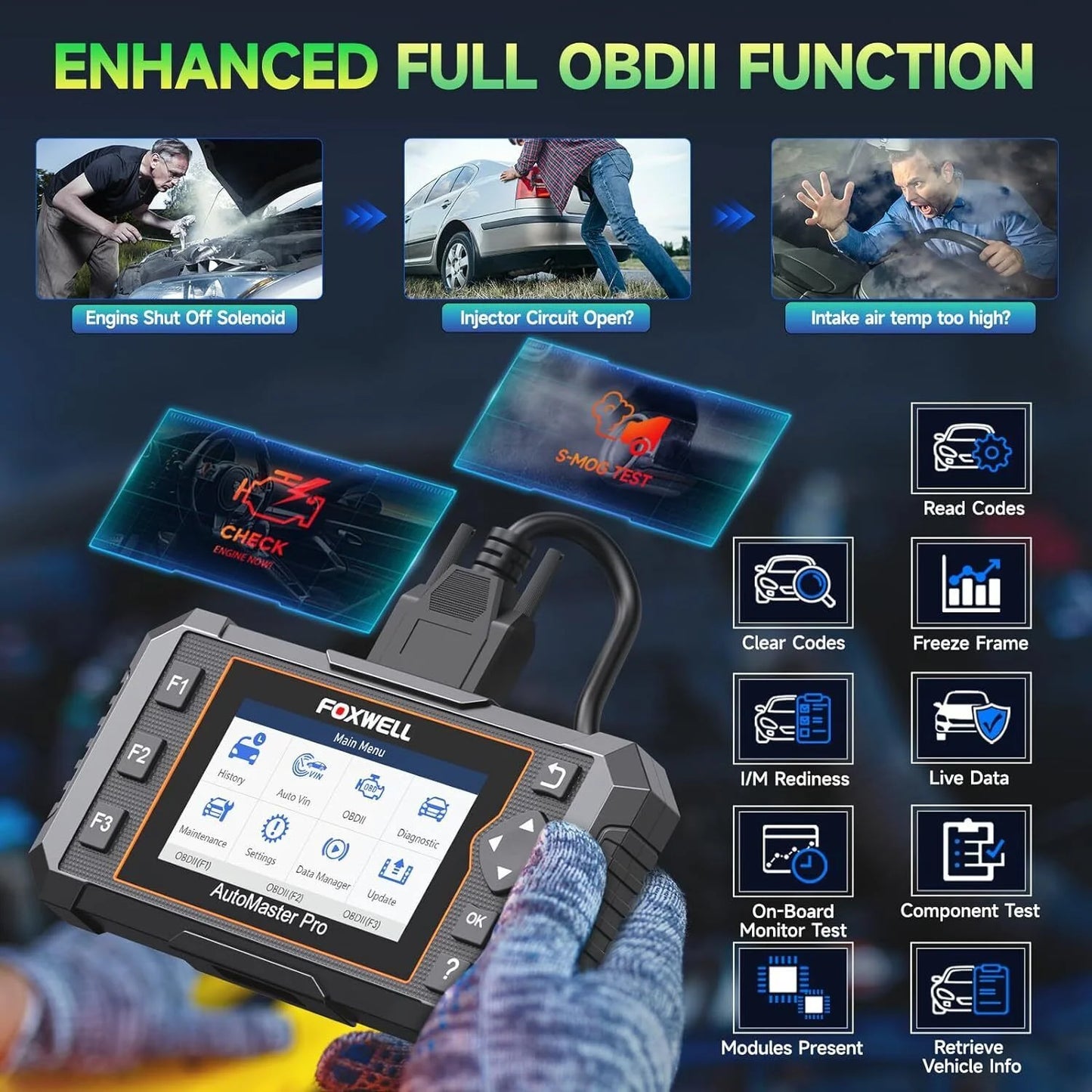 Draadloze OBD2 Autoscanner – Foutcodelezer – Diagnoseapparaat – Auto Scanner – Codelezer – ABS SRS Motor Transmissie – Resetfuncties