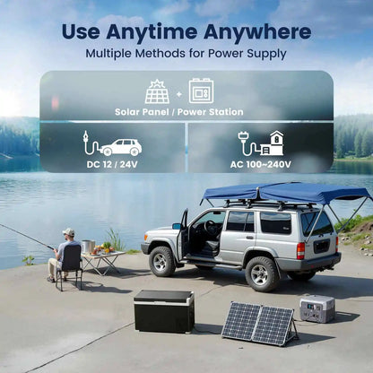 Auto Koelbox - Koelbox - Camping Koelkast - Auto Koelbox Compressor - Draagbare - 12V/24V - 40L - met Vriesfunctie - -20°C tot +20°C - Met Bluetooth