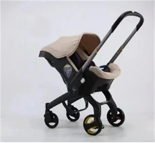 Kinderwagen - Babywagen - Wandelwagen - 4-in-1 - Opvouwbaar - Lichtgewicht Reisbuggy - Verstelbare Zitting - en Zonnescherm - Kinderen tot 20 kg - Khaki