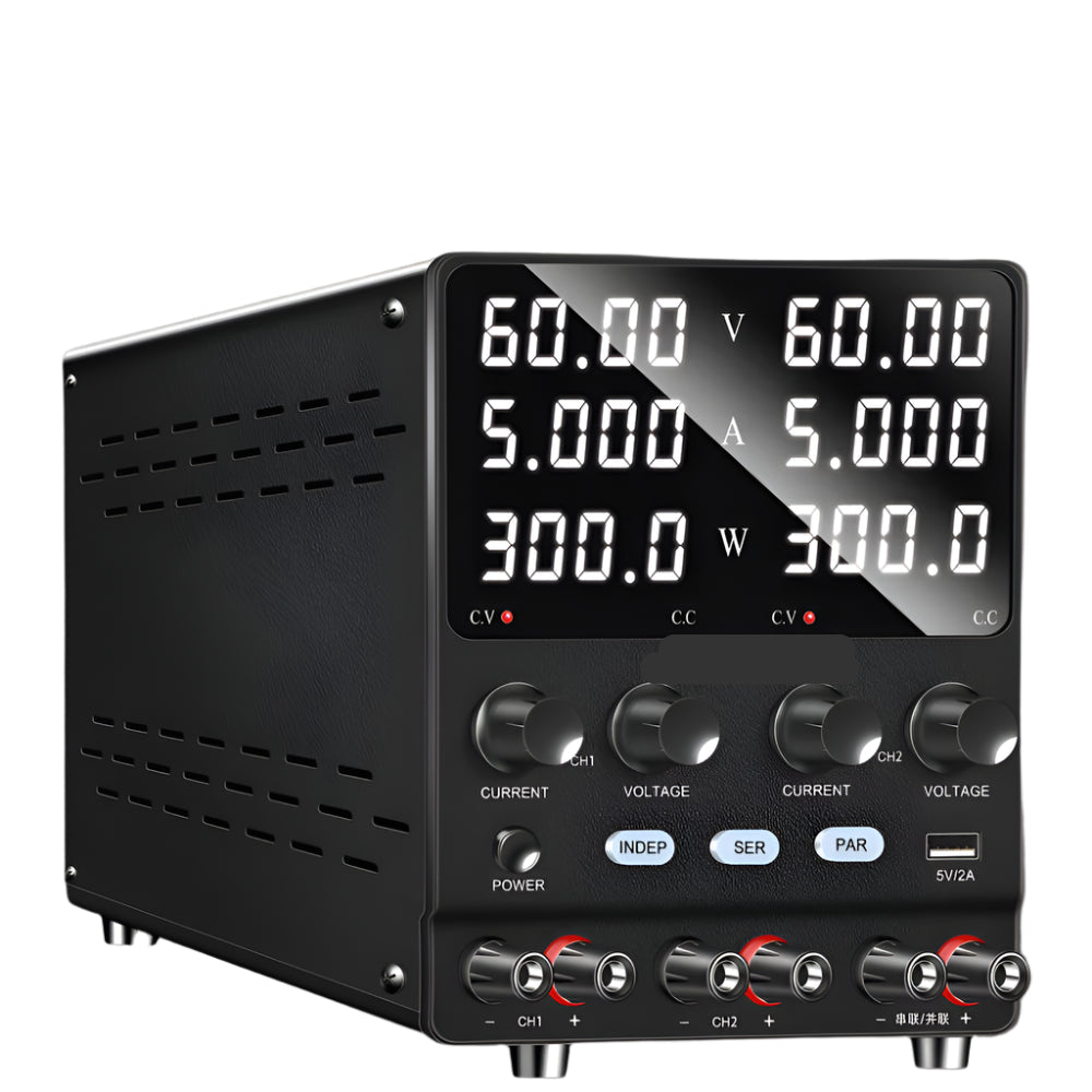 Labvoeding - Laboratorium Voeding - Power Supply - Powerbank - 60V 5A - 220V - Dual Output - Instelbare - Dubbele Uitgang – Precisie DC Voeding voor Testopstellingen & Elektronica