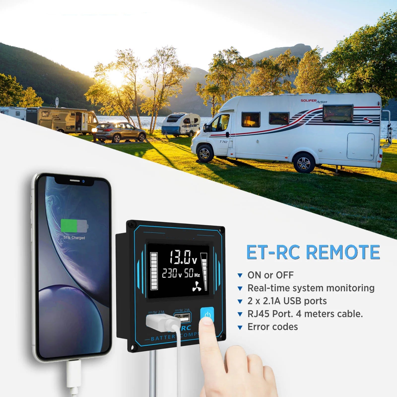 Omvormer – Stroomomzetter – Spanningsconverter – Camper Omvormer – Camping Stroom – 2000W – Pure Sinusgolf Uitgang - QUORE