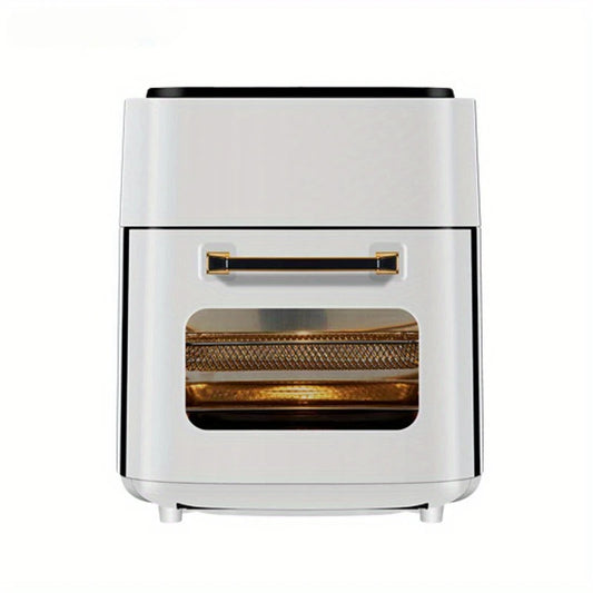 Digitale Airfryer - PFAS vrij - Groot 15 Liter - Heteluchtfriteuse - Zwart - Digital screen - 6 Voorinstellingen - Inclusief in hoogte verstelbaar Grillrack - Frituurpan Zonder Olie - 1400W - 220V