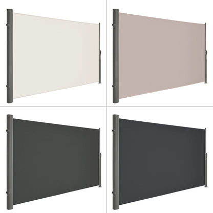 Windscherm - Tuinscherm - Zijluifel - Opvouwbare Windschermen - 200x400 cm - Volledig Aluminium Frame – Waterdicht - UV 30+ Bescherming – Privacy Scherm voor Buiten - Donkergrijs
