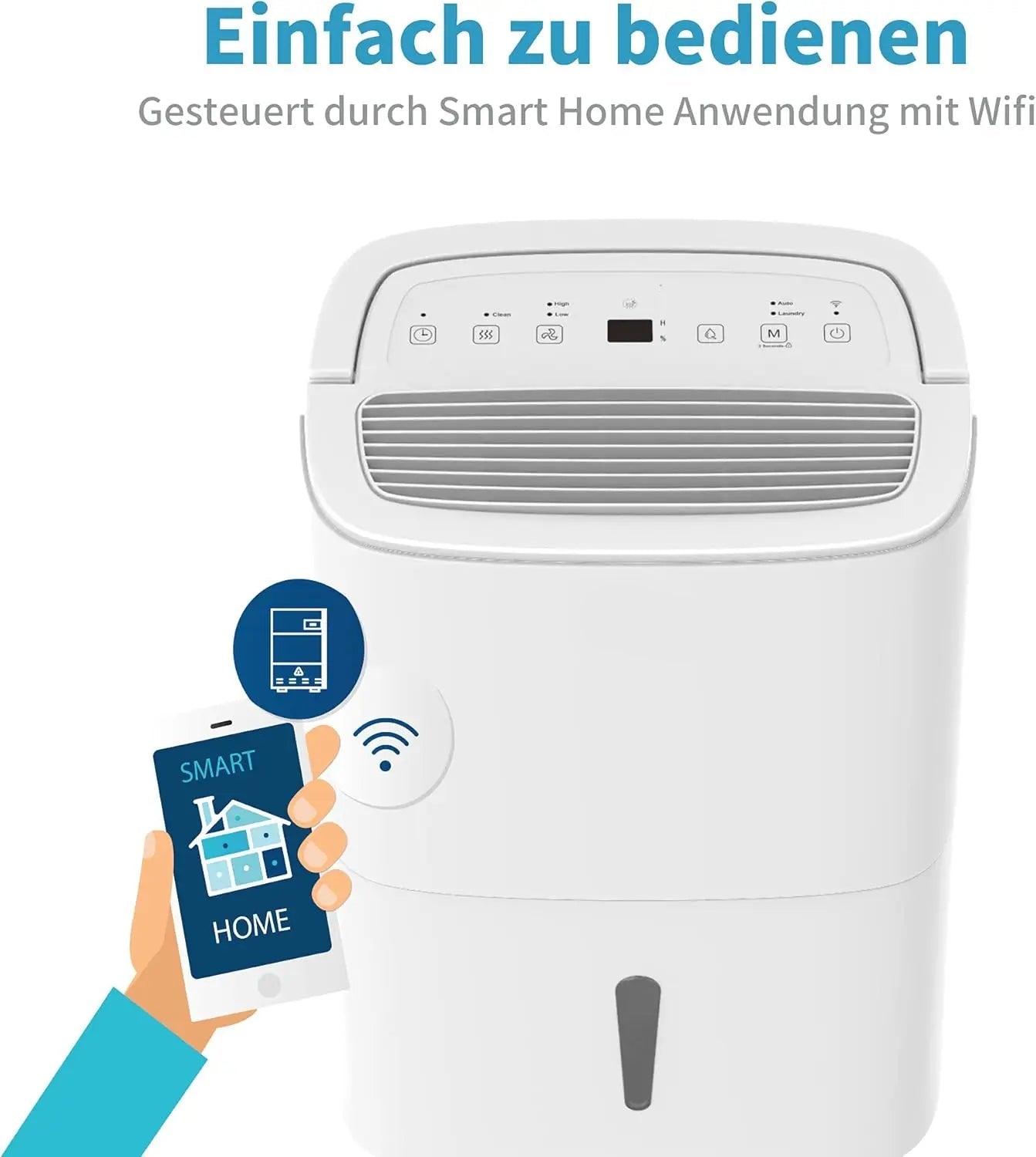 Ontvochtiger – Luchtontvochtiger – Vochtvreter – Anti Vocht – 7 Liter Watertank – WiFi Bediening - QUORE