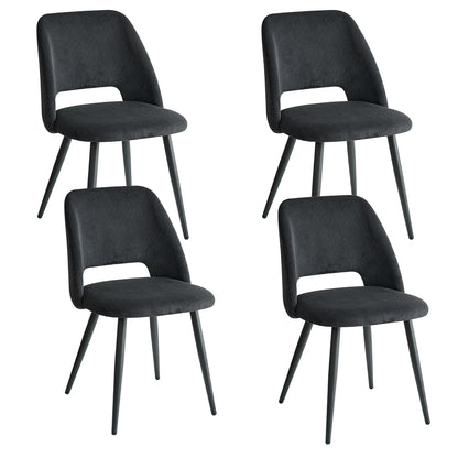 Set of 2/4/6 Stylish Corduroy Dining Chair - Soft Fabric Seat, Ergonomic Design, Suitable for Family Dining Space