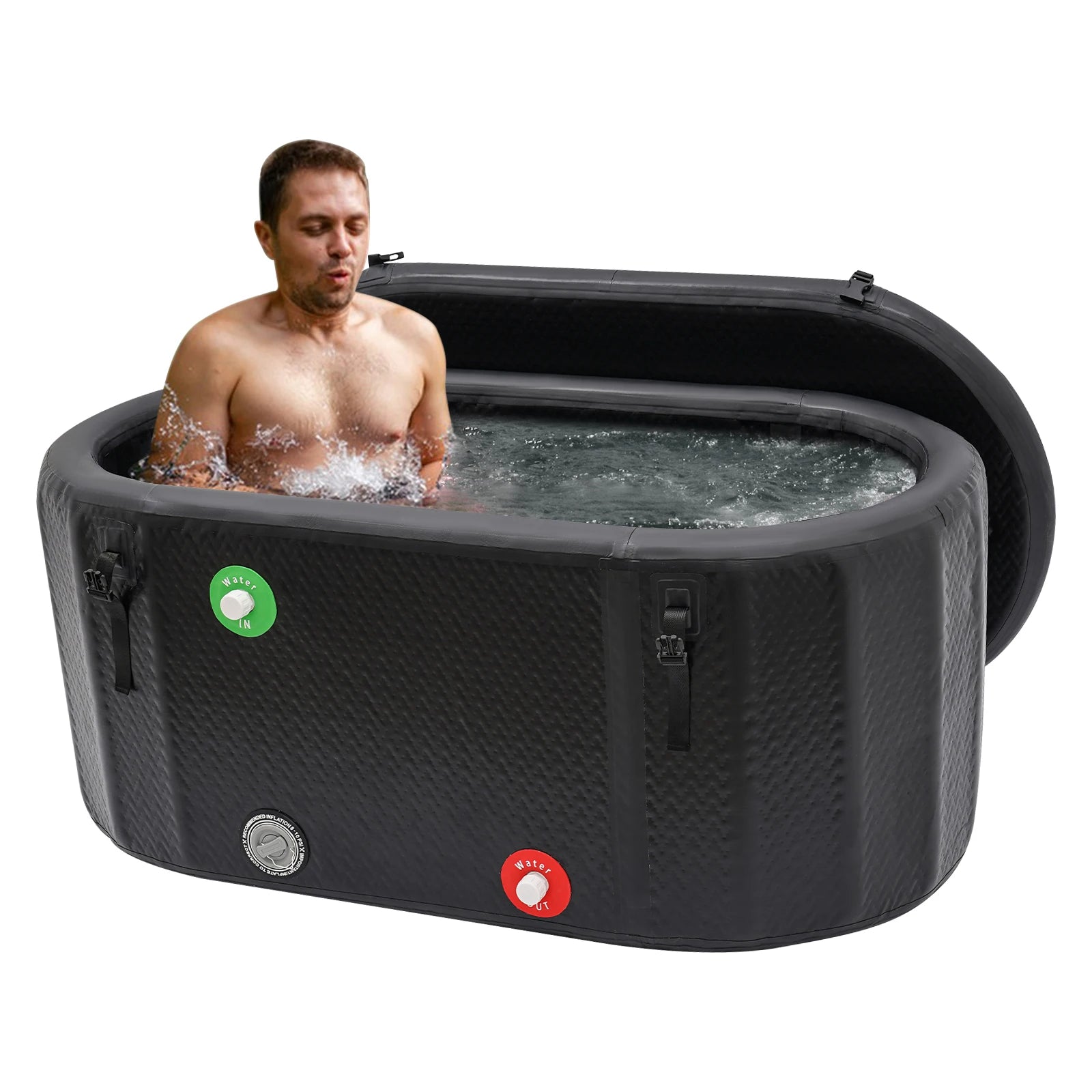Opblaasbare IJsbad – IJsbad Voor Herstel – Verkoelend Bad – Sport IJsbad – Compact Formaat – 275 Liter Capaciteit – Waterdicht PVC - QUORE