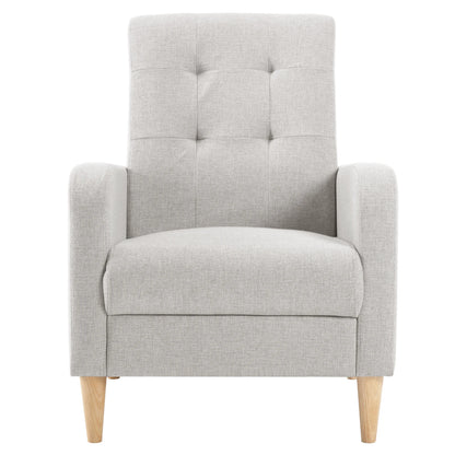 Velvet Lounge Armchair Scandinavian Relax Convertible Armchair with Armrests High Back Padded Seat for Living Room Bedroom