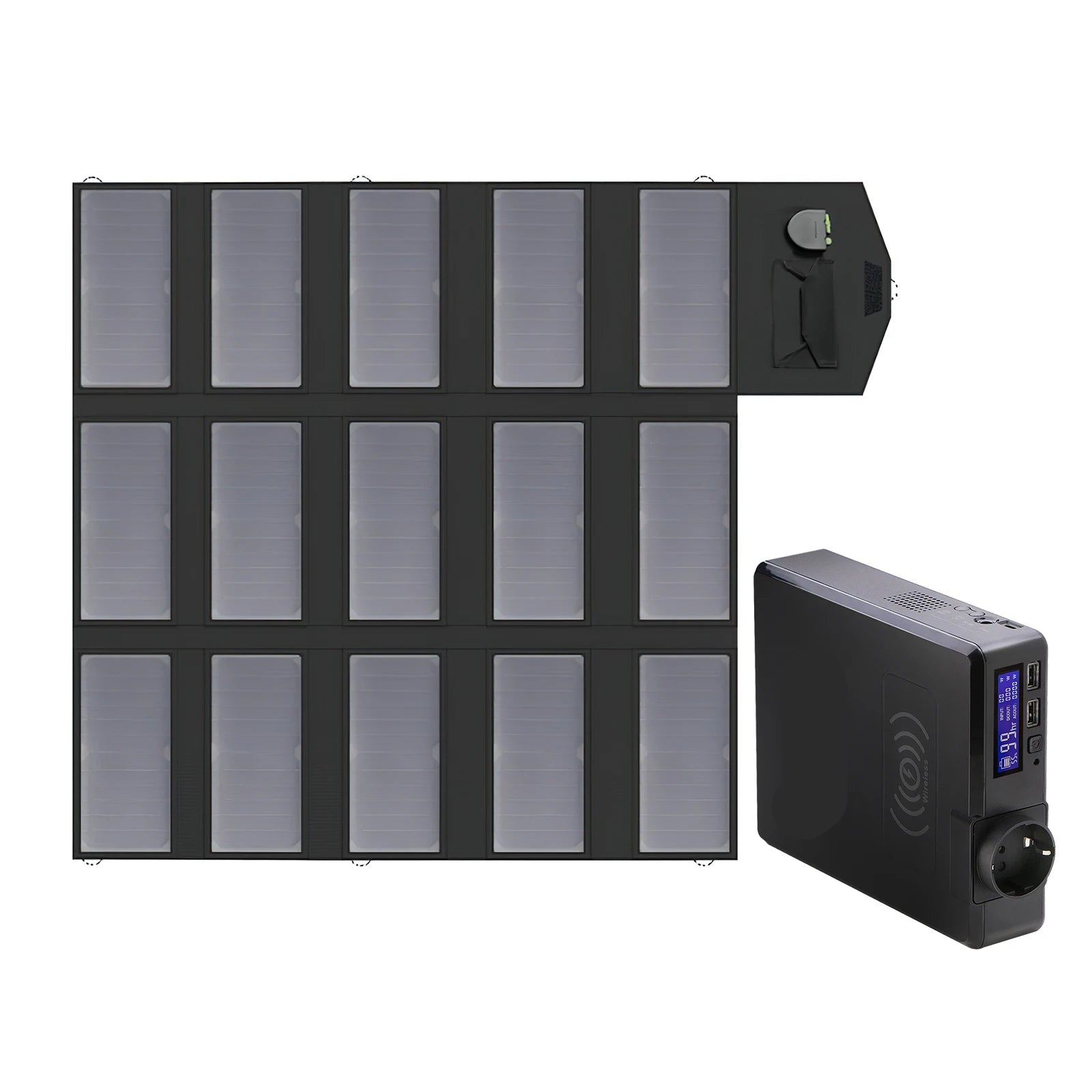 Powerstation - met 100W Opvouwbaar Zonnepaneel - Draagbare - Solar Generator - Stroomgenerator - 200W - Voor Camping, Reizen en Off-grid Energie - QUORE