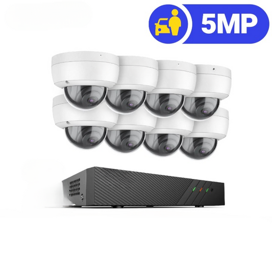 Beveiligingssysteem – 8-Kanaals – Camerasysteem – Camerapakket – Surveillance – Bewakingsset – 6MP NVR PoE IP Camera – 5MP Nachtzicht - 8 Stuks - 2TB