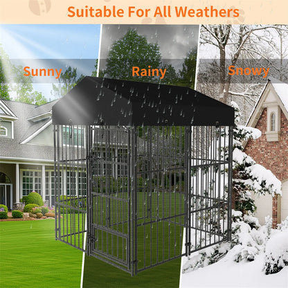 Hondenren – Hondenkennel – Dog Kennel – Hondenhok – Huisdierren – Duurzaam Metalen Frame – Water- En UV-Bestendig Dak - XS