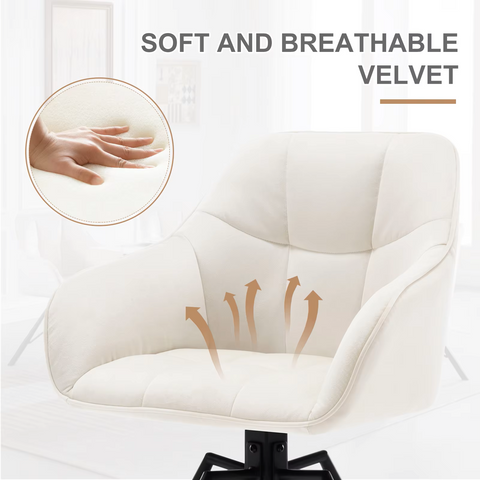 Chair - Dining Chair - Swivel Dining Chair - Ergonomic - Dining Chair with Armrests - Comfortable - Upholstered Kitchen Chair - Velvet Seat - 360° Rotation - Modern Design - 58.5x54.5x82.5cm - Pink Velvet