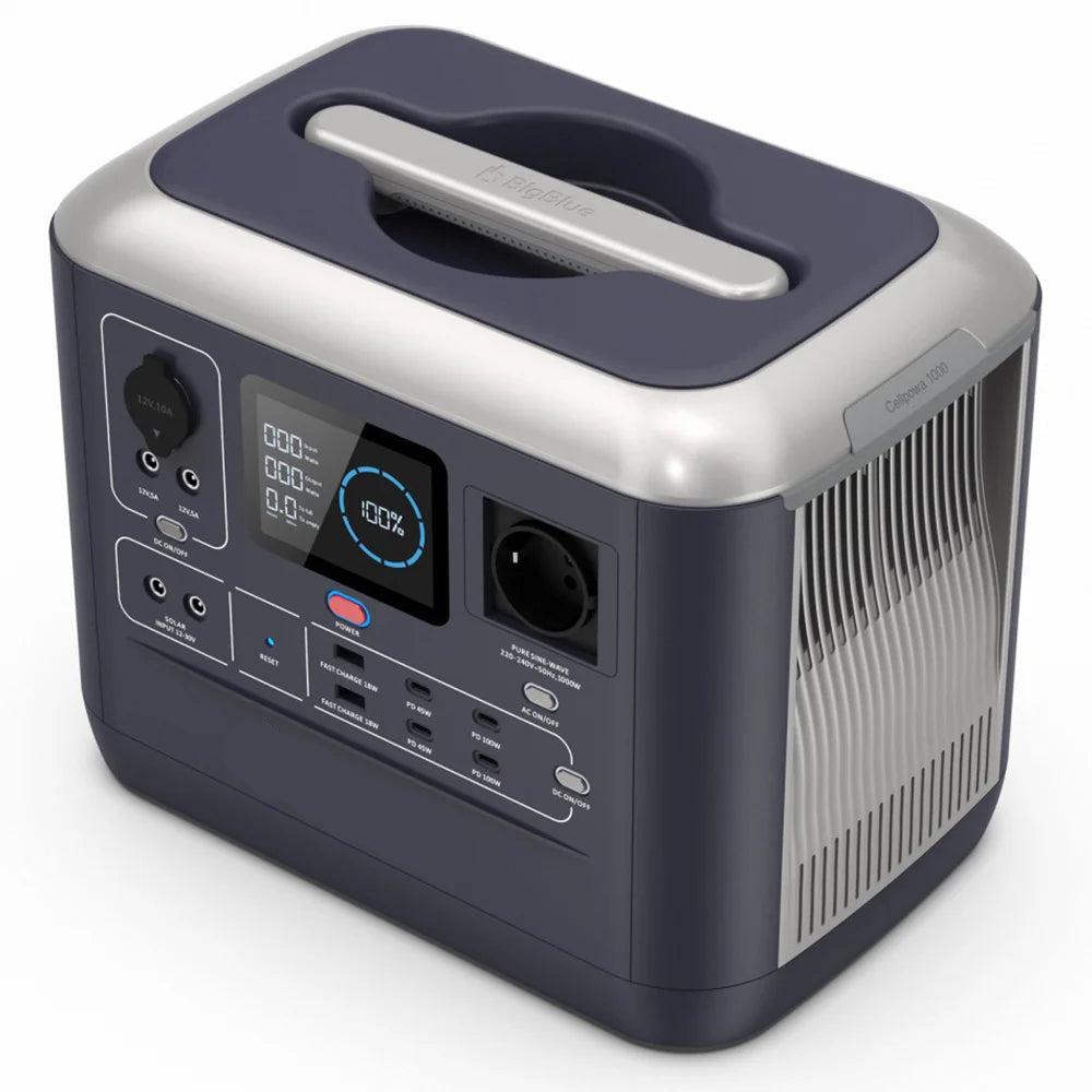 Powerstation - Draagbare Krachtcentrale – Powerbank – Noodstroomvoorziening – Energieopslag – Zonne-accu – 1075 Wh Capaciteit – Snelle Oplaadtijd