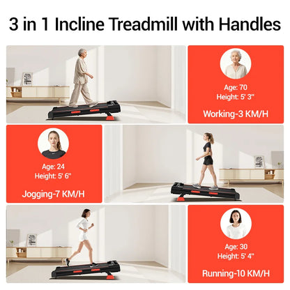 Loopband – Wandelband – Hardloopband – Treadmill – Walking Pad – Verstelbare Helling Tot 15% – Triple Dempingssysteem & 2,5 PK Fluisterstille Motor