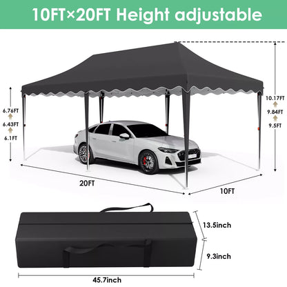 Tuinpaviljoen - Partytent - Easy up Partytent - Paviljoen - Partytenten - Vouwbare - 3x6m - Zware - Waterdichte Gazebo - 6 Zijwanden - UV50+ Bescherming - Stevige Stalen Frame - en Opbergtas - Blauw