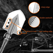 Buiten kampeerschep - Compact - Draagbaar en Betrouwbaar voor Kamperen - Wandelen - Trekken en Overlevingsavonturen - QUORE