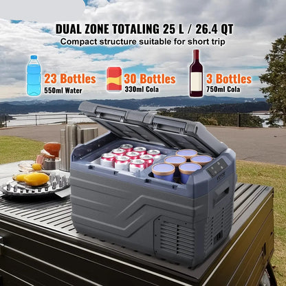 Auto Koelkast - Camping Koelkast - Draagbare Auto Koelbox - Compressor Koelkast 12V/24V - 12L - Snelle Koeling - Energiezuinig - Voor Auto - Camper - en Boot