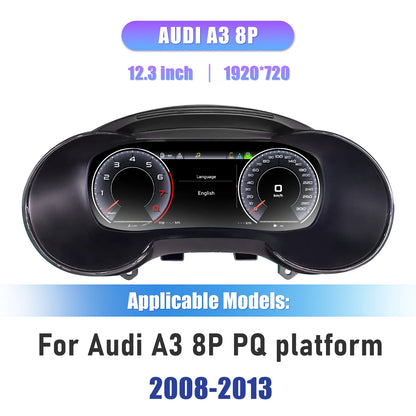 Digitaal Dashboard – LCD Display – Snelheidsmeter – Instrumentenpaneel – Virtual Cockpit – 12,3 Inch HD Scherm – Blauwlicht Anti-Glare