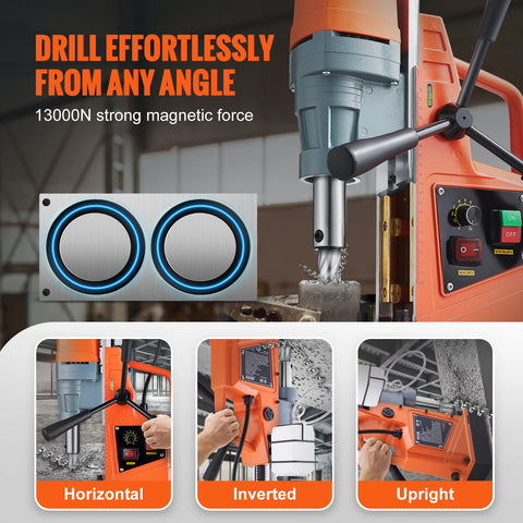 Drill - Magnetic Drill - Drill - 1550W 2” Drill Diameter - 13000N 500 RPM - with variable speed drill