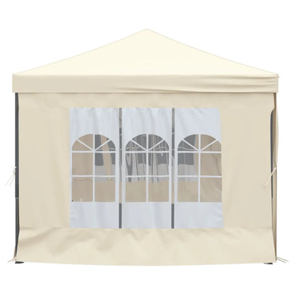 Tuinpaviljoen – Partytent – Draagbare Koepeltent – Opvouwbare Wandtent – Tuinkamer –  UV Bescherming – 210D Oxford Stof – Stalen Frame - 3 x 6 m - Beige