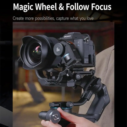 Gimbal Smartphone - Stabilisator voor Smartphone & Camera - Gimbal voor Smartphone & Camera - Rolhoek 320° - Koershoek 360° - 3-Axis - Alles-in-één - Handheld spiegelloos - Zwart