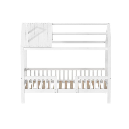 Kinderbed – Huisbed – Kinderbedden – Peuterbed – Houten Bed – 90x200 Cm – Valbeveiliging