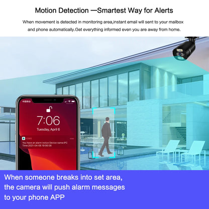 4K 8MP 8CH POE Security Camera System Outdoor 4/6/8pcs Metal Surveillance Camera Waterproof Audio Color Night Vision CCTV Kits