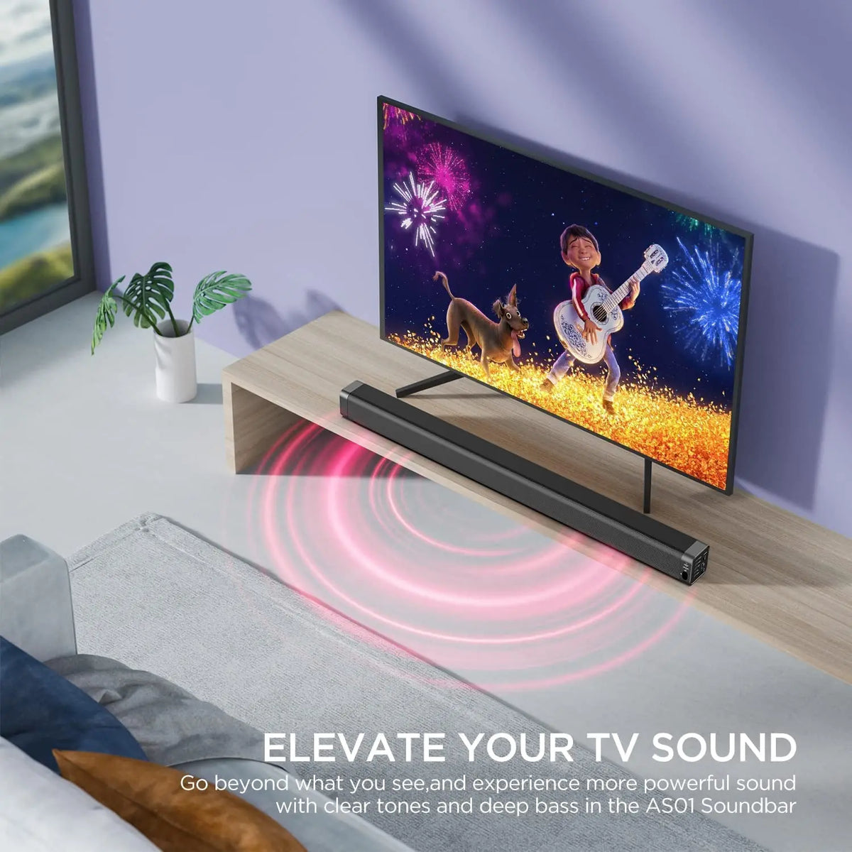 Soundbar - Soundbar voor TV - versterkt Subwoofer - Luidsprekers - Luidsprekerkabels - Speaker - Stereo - 120dB - 100W - Zwart