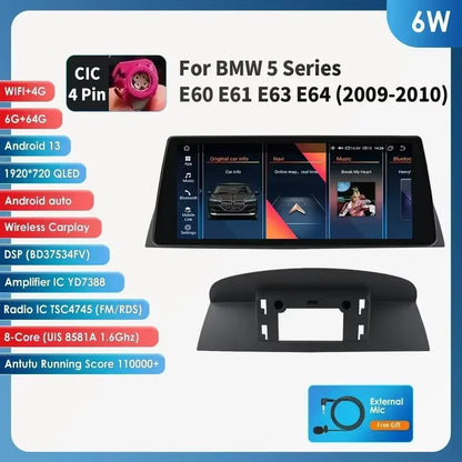 Carplay Radio – Autoradio Multimedia Systeem – Android Auto Navigatie – 4G Verbinding – 10,25 Inch QLED Touchscreen – Android 14 Besturingssysteem