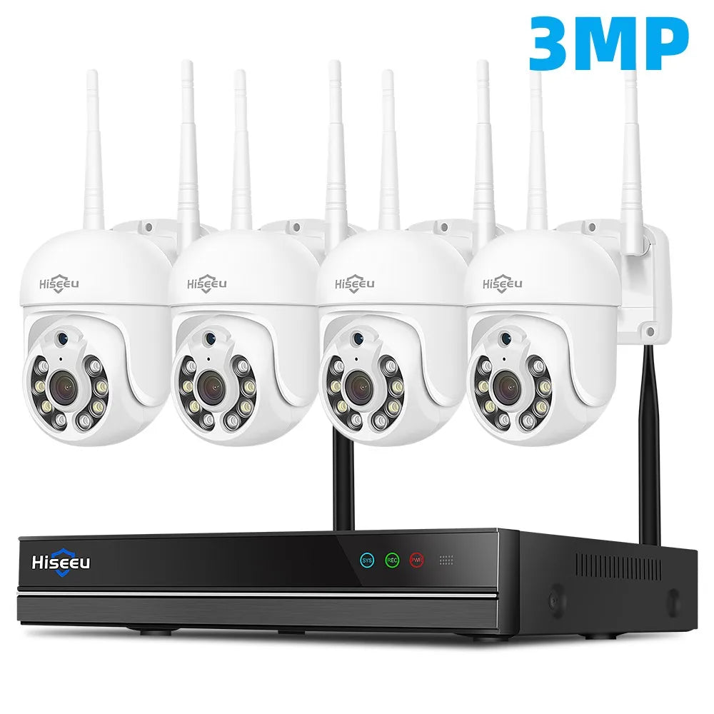 16-kanaals Beveiligingscamera Set – IP Camera Systeem – Draadloze Camera Kit – CCTV Camera – Bewakingscamera – 5MP Hoge Resolutie – Automatische PTZ Tracking & Tweeweg Audio - QUORE