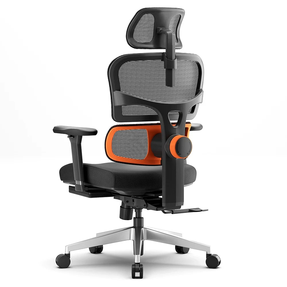 Ergonomische Bureaustoel – Gamingstoel - Comfortabele Stoel – Kantoorstoel – Thuiswerkstoel – Instelbare Rugleuning – Ademend Mesh – Uitschuifbare Voetensteun