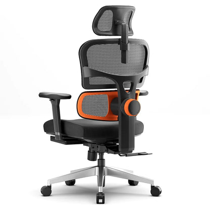 Ergonomische Bureaustoel – Gamingstoel - Comfortabele Stoel – Kantoorstoel – Thuiswerkstoel – Instelbare Rugleuning – Ademend Mesh – Uitschuifbare Voetensteun