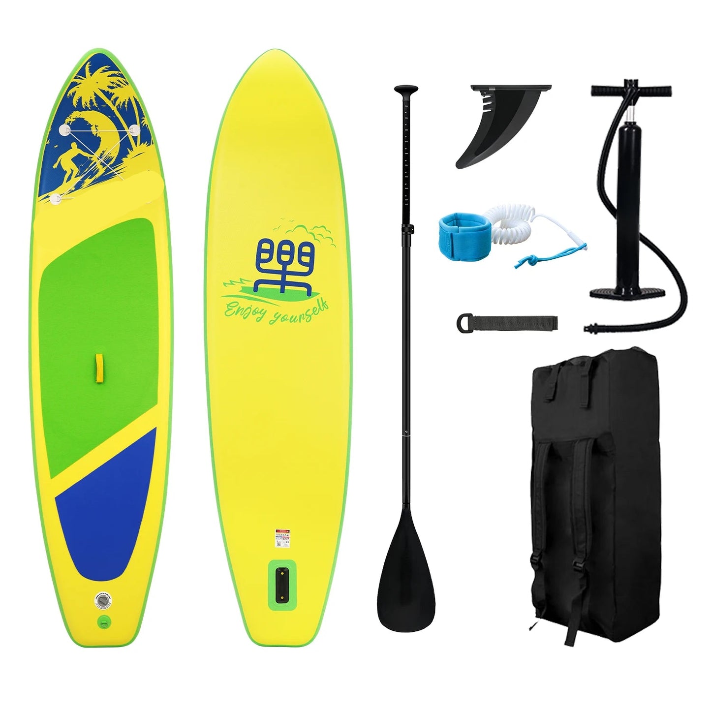 Supboard - Sup - Kajak - Paddle Board - Kayak - 350x87x15CM - Opblaasbaar Stand-Up Sup Board - Ultra-Licht & Draagbaar – Maximale Draagkracht 160KG - Geel