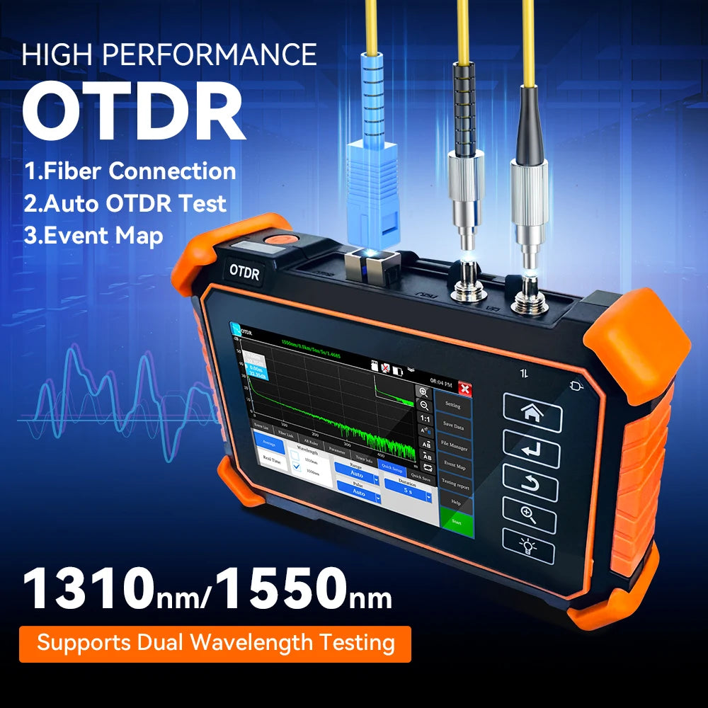 Multifunctionele Optische Fibertester – OTDR Tester – Glasvezel Meter – Kabel Tester – Ethernet Tester – 12-in-1 Functie – Event Map Foutlokalisatie - QUORE