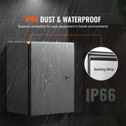 Vevor - Cases - Waterproof Junction Box - Junction Box - 40x30x15 cm - Outdoor Electrical Cabinet - with Mounting Plate Hinges Lock IP66