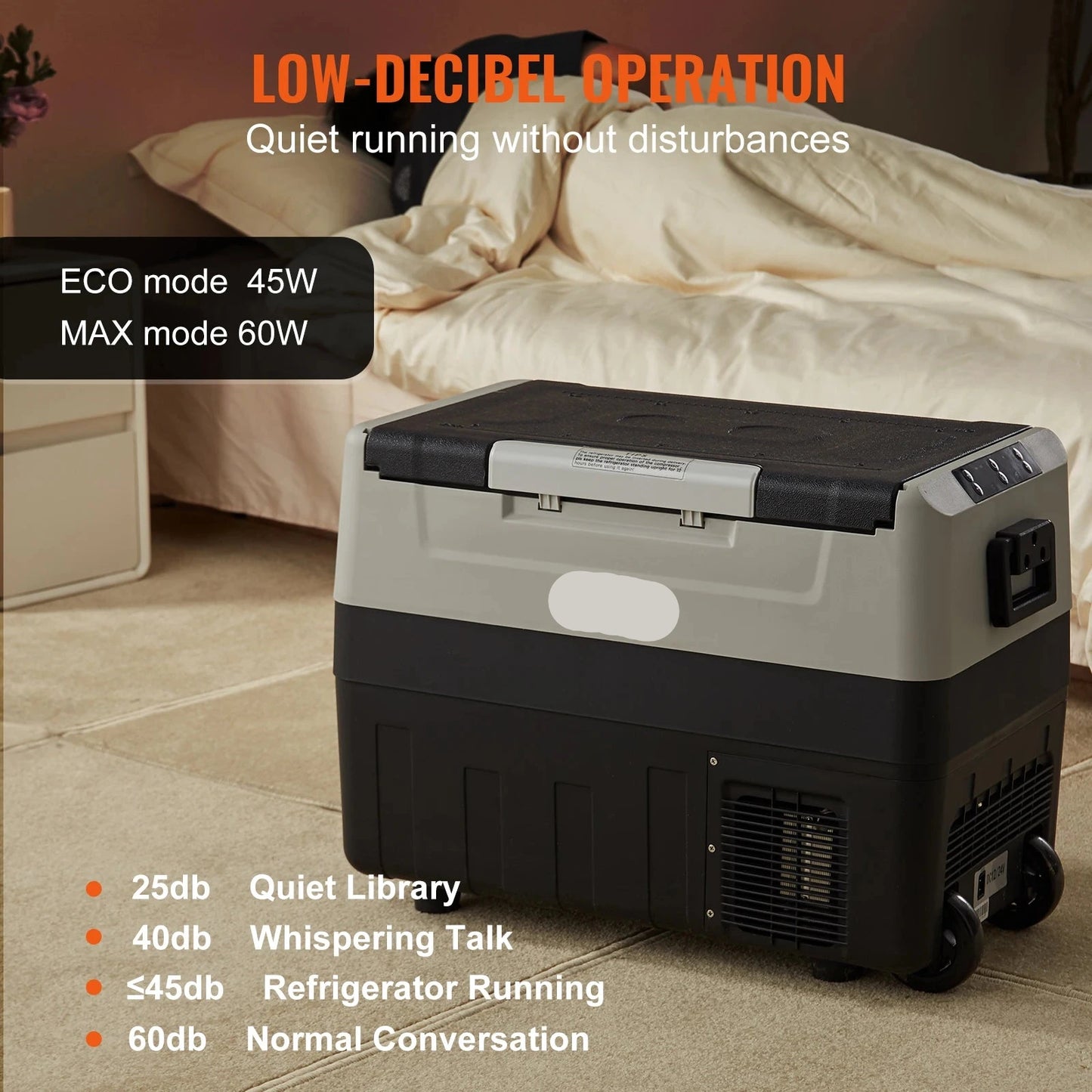 Auto Koelbox - Compressor Koelbox - Compressor Koelkast - Koelbox - 55L- Dual Zone - Mini Vriezer - -20°C tot 20°C - 12V/24V & 230V - Voor Auto - Camper - en Camping