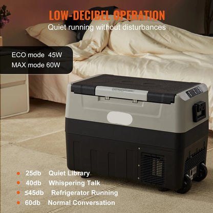 Auto Koelbox - Compressor Koelbox - Compressor Koelkast - Koelbox - 55L- Dual Zone - Mini Vriezer - -20°C tot 20°C - 12V/24V & 230V - Voor Auto - Camper - en Camping