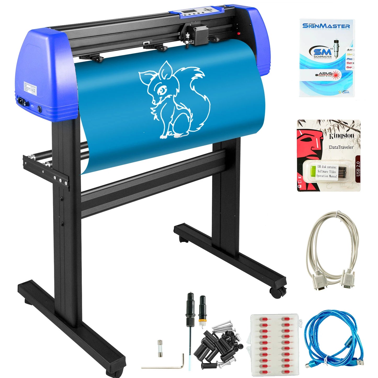 Snijmachines - Vinyl Cutter Plotter - Graveermachine - met Onderstel - 34inch - Snijplotter Machine - Vinylsnijder - Inclusief Software, Starterkits, Instelbare Snelheid en Snijdruk