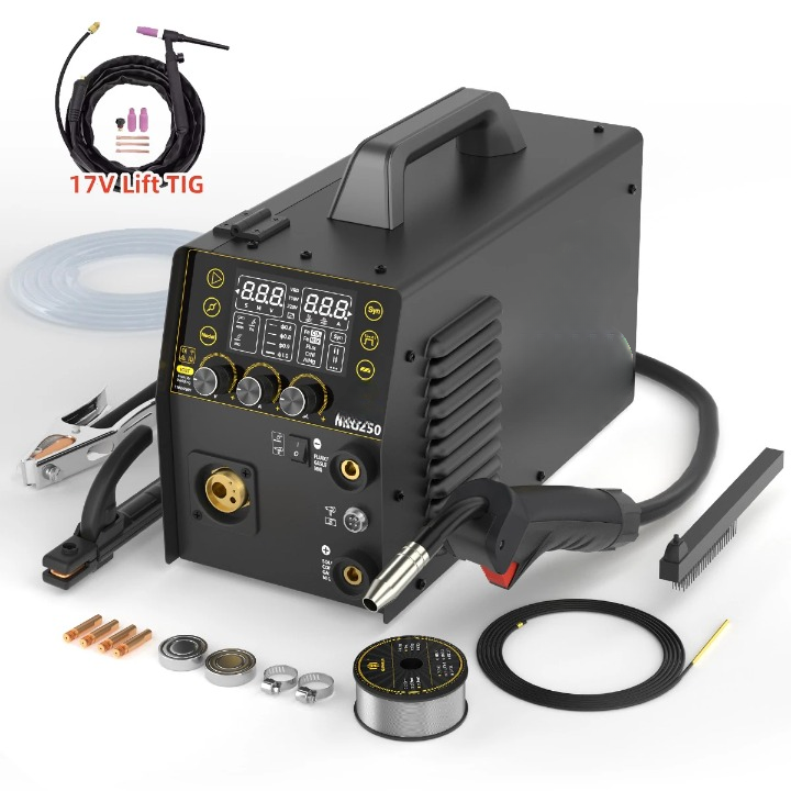 MIG-Lasser – Gasloos MIG – MMA Lasser – TIG Lasser – Automatische Draadvoer – Instelbereik 10-200A – Compact En Draagbaar - Met 17V Zaklamp - QUORE