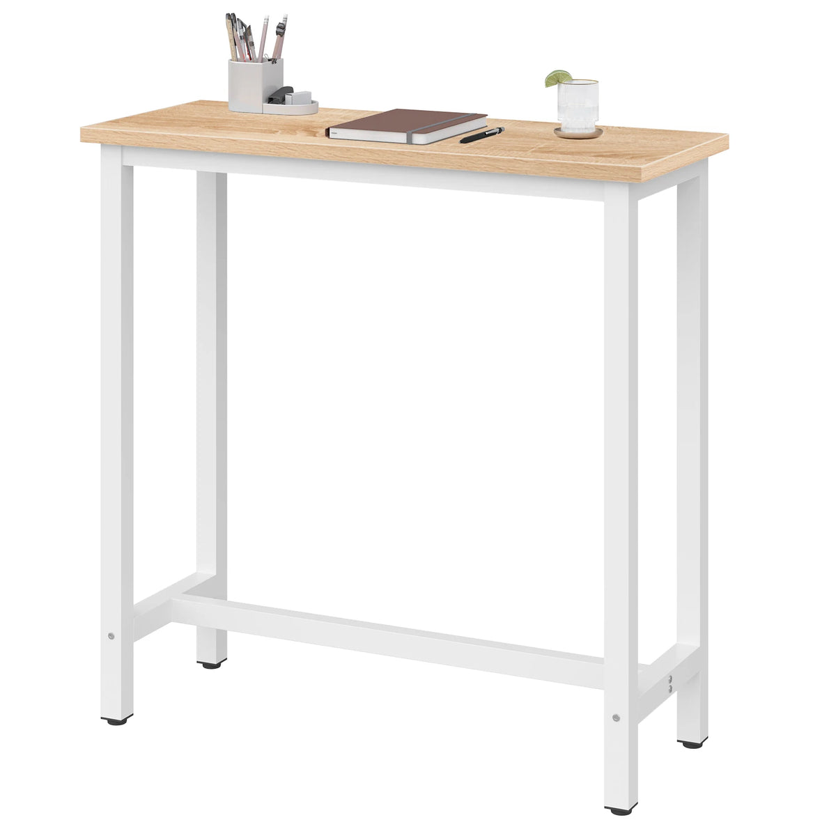 WOLTU Bar Table Bistro Dining Table MDF Wood Vintage 100x40x100cm High Coffee Counter Table for Kitchen Bar Balcony - QUORE