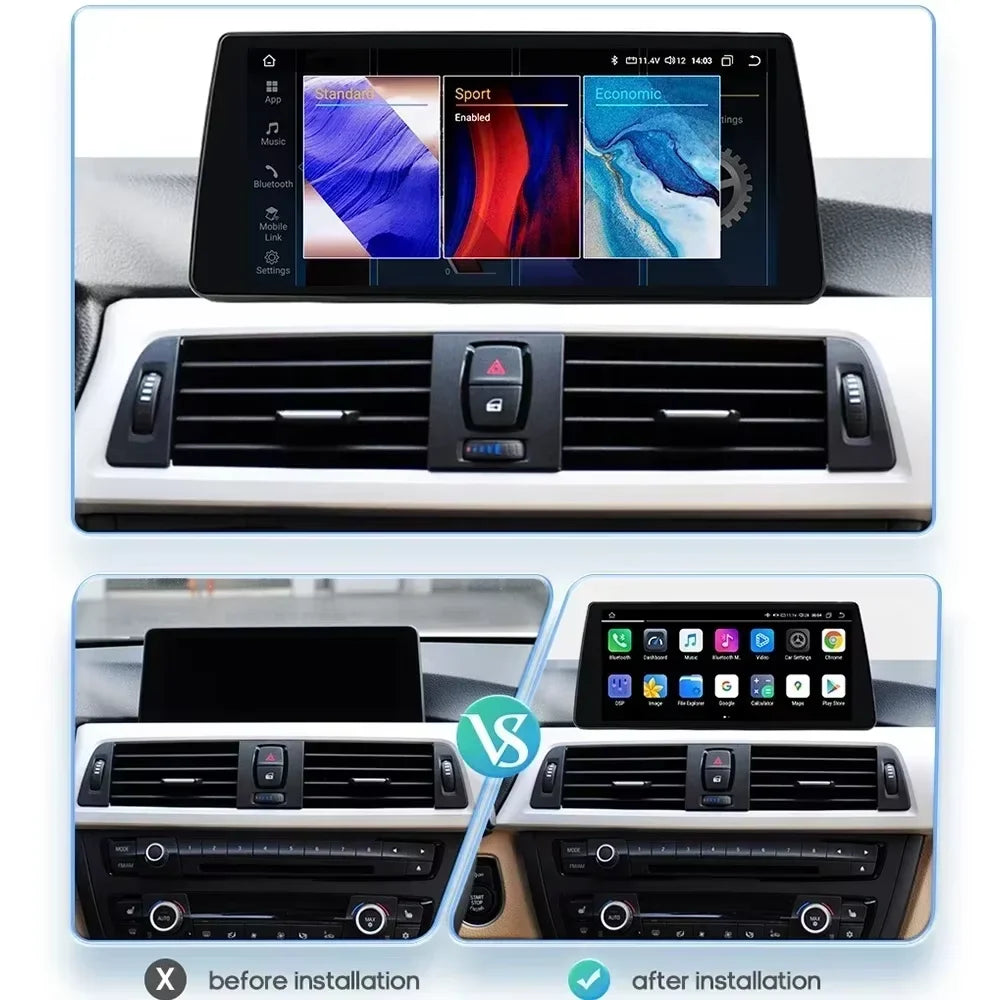 Hizpo 2 Din Car Radio for BMW 3 BMW 4 Series F30 F31 NBT Audio Multimedia Player CarPlay Android Auto GPS Bluetooth WIFI FM RDS